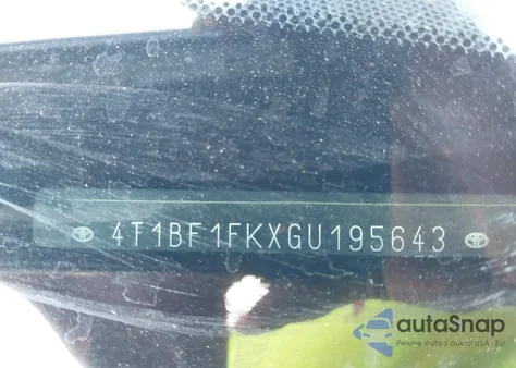 2016 Toyota Camry Se из США, поврежденный, VIN 4T1BF1FKXGU195643